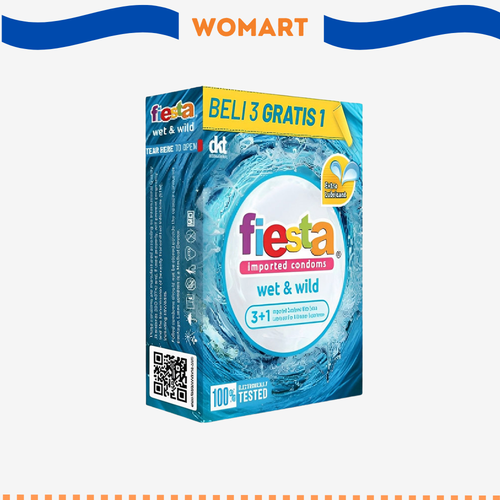 Kondom Fiesta Wet & Wild 3 Pcs Kondom Fiesta Paling Aman Womart.png