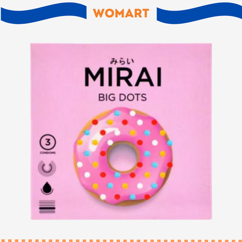 Kondom Paling Tipis Mirai Kondom Big Dots 3 Pcs Womart.png