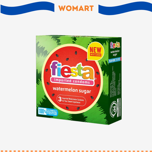 Kondom Rasa Fiesta Kondom Watermelon Sugar 3 Pcs Kondom Tipis Womart.png
