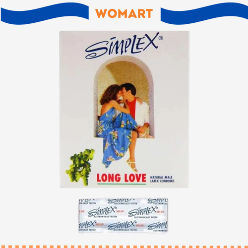 Kondom Simplex Long Love White Isi 3 Pcs Kondom Tahan Lama Womart.png