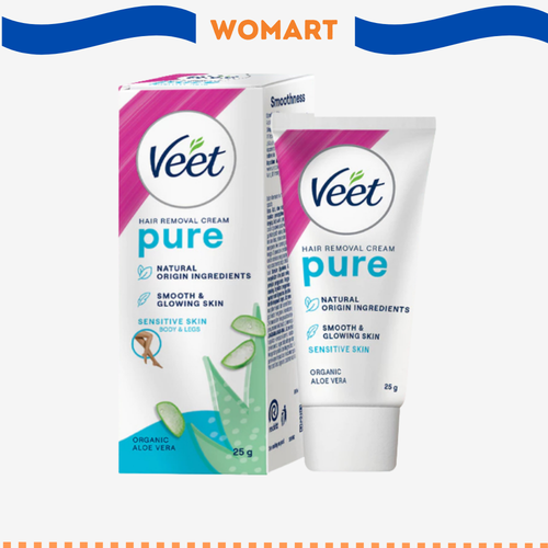 Krim Penghilang Bulu Veet Pure Hair Removal Cream Organic Aloe Vera & Rose Extracts 25 Gr.png
