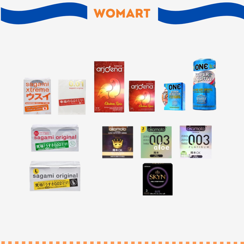 Kondom Tipis Kondom Okamoto Sagami Arjoena One Skyn Isi 3 Pcs Isi 12 Pcs Womart.png