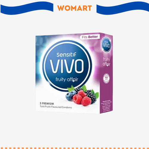 Kondom Vivo Fruity Affair Isi 3 Pcs Kondom Rasa Buah.png