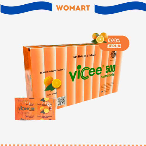 Suplemen Vitamin Vicee Vitamin C 500 Mg Rasa Jeruk 10 Tablet Womart.png