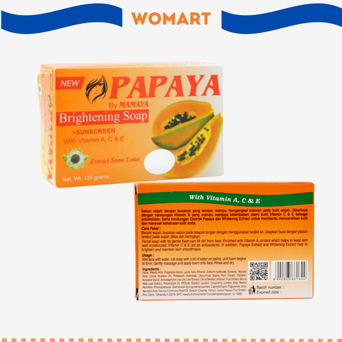 Sabun Papaya By Mamaya Brightening Sunscreen Vitamin A, C, E.png