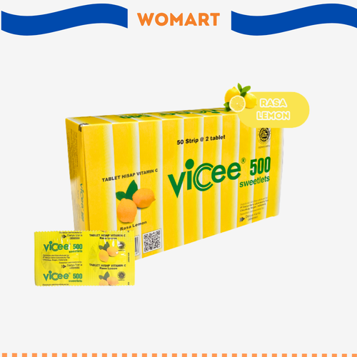 Suplemen Vitamin Vicee Vitamin C 500 Mg Rasa Lemon 10 Tablet Womart.png