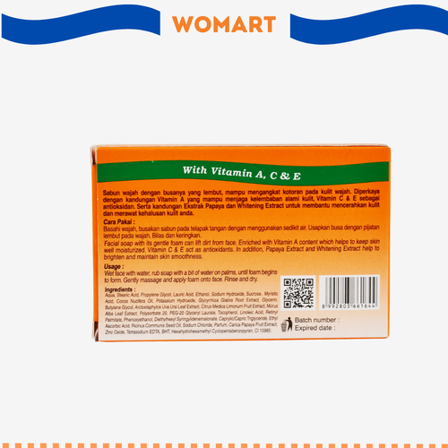 Sabun Papaya By Mamaya Brightening Sunscreen Vitamin A, C, E 70 Gr 2.png