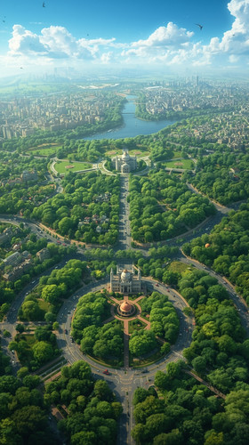 Lucid Origin Ultrawide aerial view of Delhi transformed into a 3.jpg