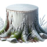 FrostedBeginnings treestump3