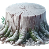 FrostedBeginnings treestump4