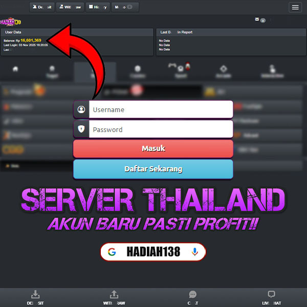 HADIAH138 Server Slot Thailand Super Gacor Update Terbaru Tahun Ini