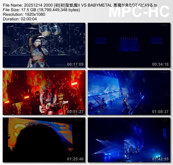 [TV-Variety] 聖飢魔Ⅱ VS BABYMETAL 悪魔が来たりてベビメタる – DAY.1『遭遇 -Encounter-』[2025.12.14]