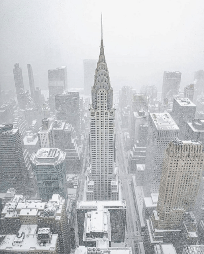 NYC SOUS LA NEIGE LE WEEKEND PASSE A MON RETOUR D'EUROPE.gif
