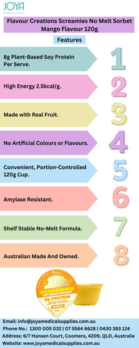 Flavour Creations Screamies No Melt Sorbet Mango Flavour 120g Joya Medical Supplies.jpg