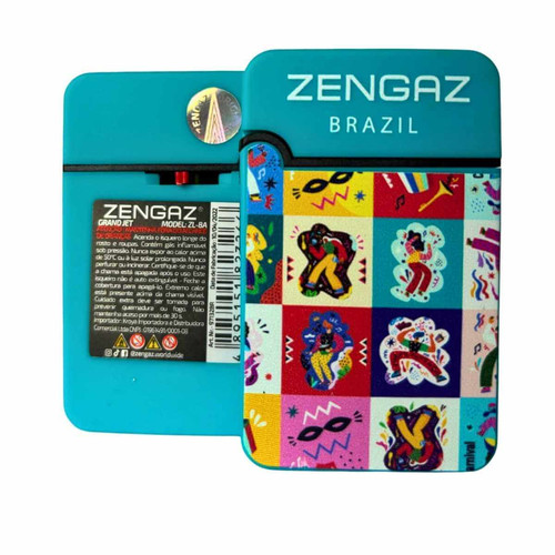 Isqueiro Maçarico Zengaz ZL 8 Grand Jet Cores Carnaval Unidade (2) (1).jpg