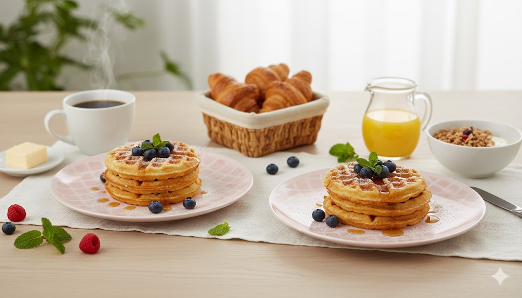 Kit Prato Raso Tramontina Groovy Breakfast em Porcelana Decorada 25 cm 2 Peças