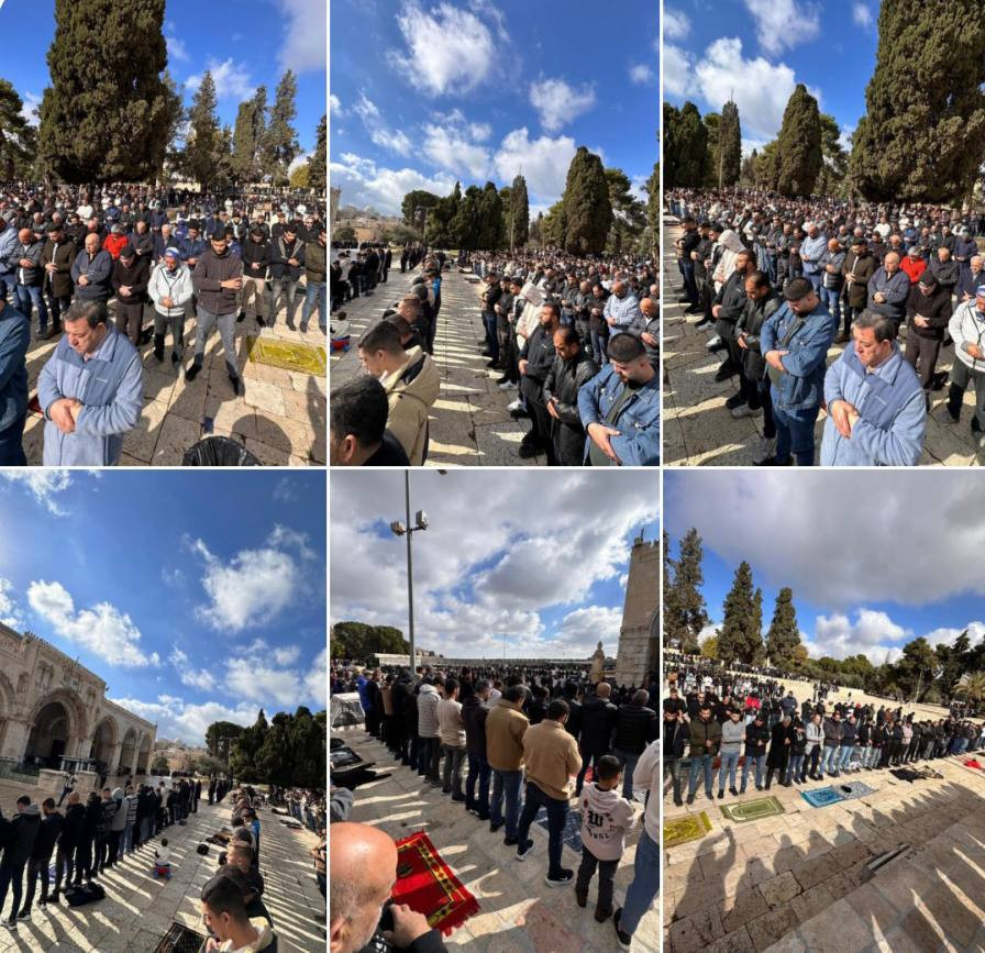 الأوقاف الإسلامية بالقدس | رغم عراقيل الاحتلال، أدى 50 ألف مصلٍ صلاة الجمعة في المسجد الأقصى المبارك....