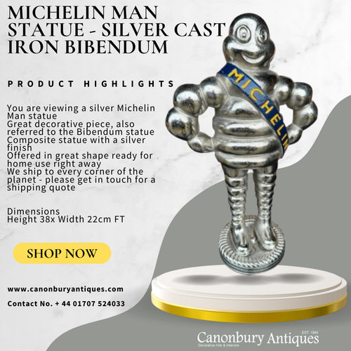 Michelin Man Statue Silver Cast Iron Bibendum.png