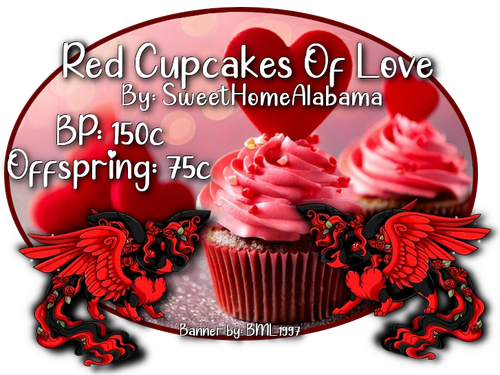 red cupcakes of love