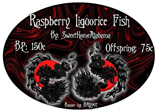 raspberry liquorice fish