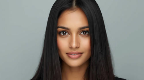 8. Fair 28 year old Indian female with long straight jet black hair, delicate symmetrical face, medi.jpg