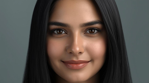 A stunning 26 year old Indian woman with fair glowing skin, deep brown almond eyes, soft round cheek.jpg