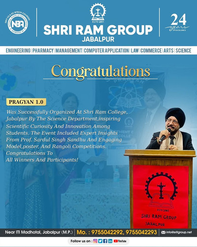 Pragyan 1.0 Science Exhibition Program Hosted Successfully at Shri Ram College Jabalpur.jpg