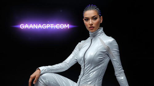 A futuristic Bollywood inspired Indian actress poses in a metallic white sci fi outfit under sharp e.jpg