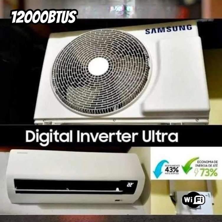 Ar-condicionado Split Samsung Digital Inverter Ultra Connect Ai 12.000 Btus Frio Ar12dyfzawknaz