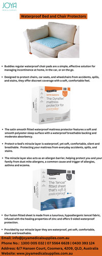 Buy Waterproof Bed and Chair Protectors in Australia Joya Medical Supplies.jpg