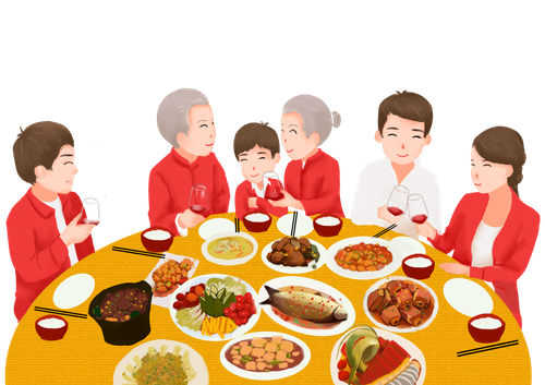—Pngtree—family reunion dinner 7012400