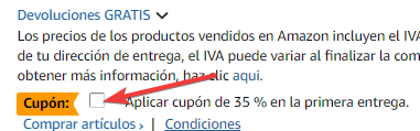 cupón amazon