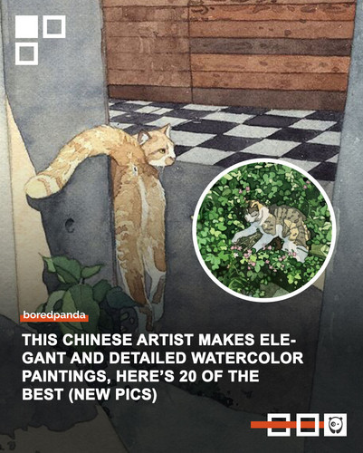 watercolor paintings cats nature city gegyjiji part 2.jpg