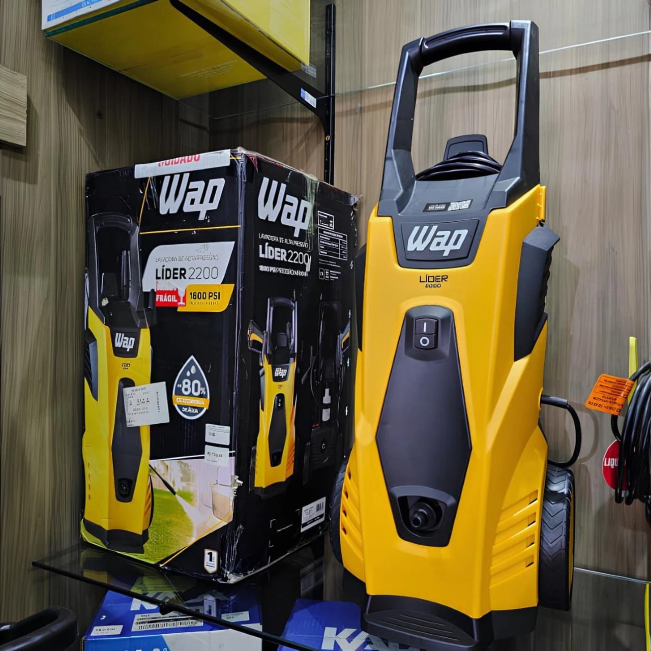 WAP Lavadora de Alta Pressão LÍDER 2200, 360L/h, com Jato em Leque e Concentrado, 1800psi 1750W