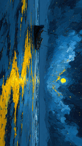 dovakin 2024 Van Gogh style night beach abandoned boat on wet s 6419cc04 510b 4f73 b3c1 61bbd06747b3.jpg