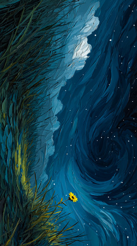dovakin 2024 Van Gogh inspired night meadow single sunflower gl 86a0b9b3 4aca 47f3 90dd c11a4cc0e99d.jpg