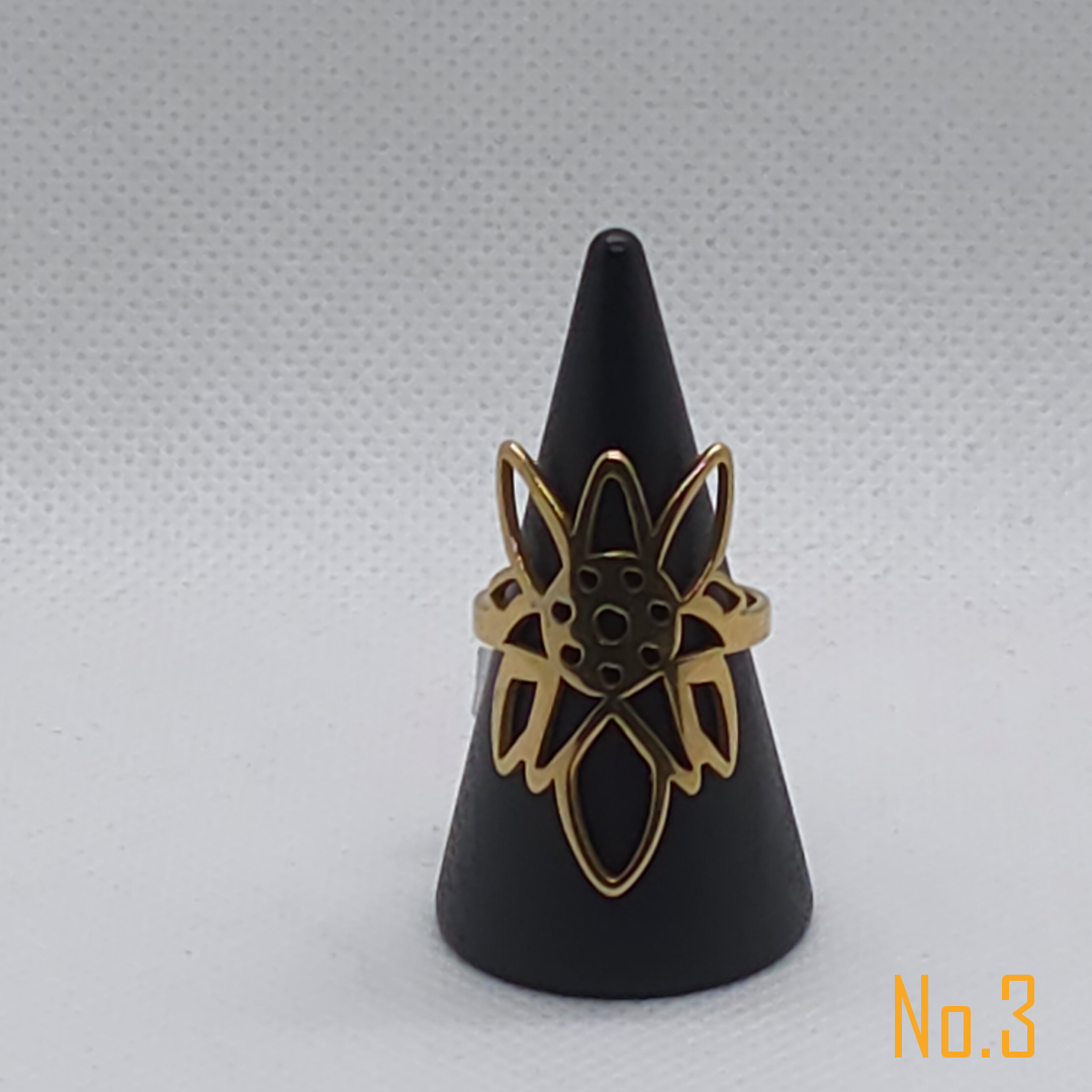 Mooie rvs zilverkleurige en goudkleurige dames ringen - Image 3