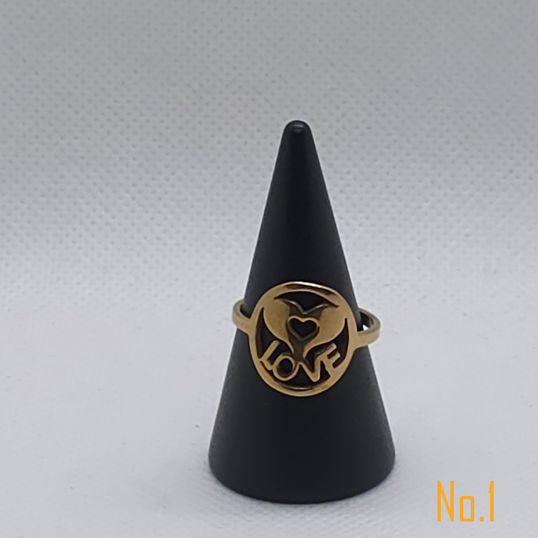 Mooie rvs zilverkleurige en goudkleurige dames ringen