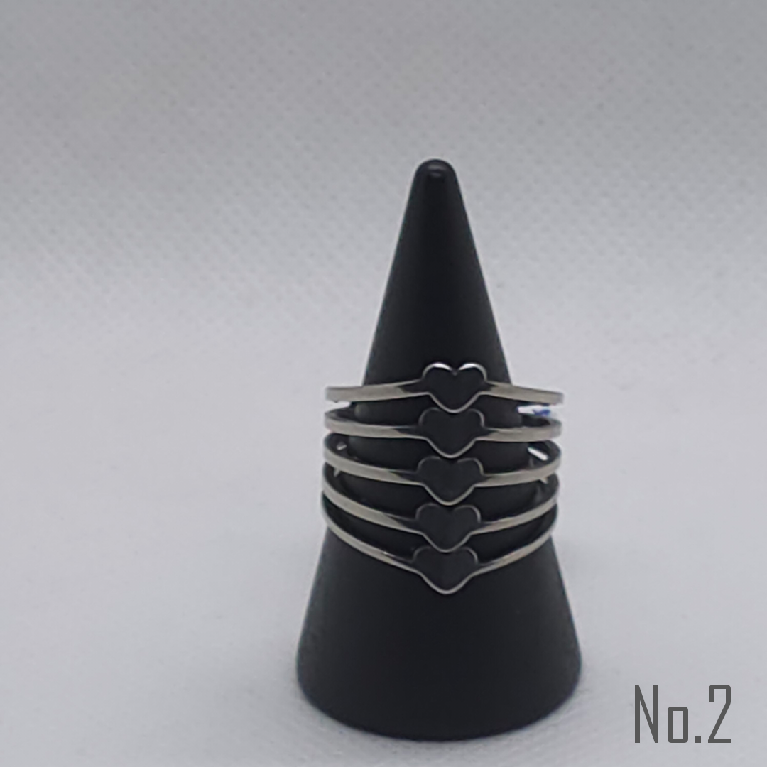 Mooie rvs zilverkleurige en goudkleurige dames ringen - Image 8