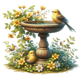 yellowmellow birdbath2