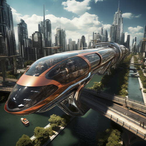 The futuristic flying train is cool." --v 5.2 Job ID: 12b3decb-ce22-45d7-adaf-7d4f44b0f33c.jpg