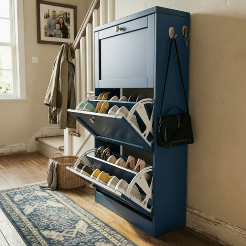 Finally found an emerald green shoe storage cabinet that fits my hallway.jpg
