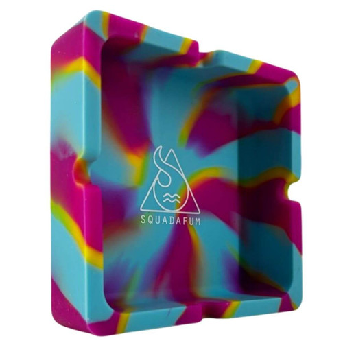 Cinzeiro Quadrado Silicone Resistente Squadafum Tie Dye 7cm 3524 (1) (1)