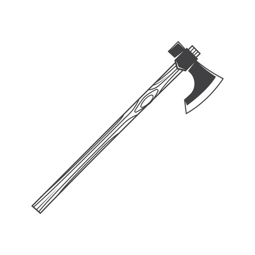 battle axe isolated on the white background illustration knight equipment icon battle axe silhouette.jpg
