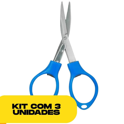 Tesoura de Plastico Dobravel Azul Kit C10 Unidades (3) (1)