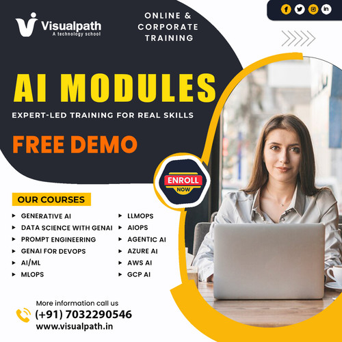 Learn Advanced AI Skills with VisualPath Upgrade your career with industry-focused AI modules taught by real-time experts. Get hands-on experience and practical knowledge that matches today’s job market.
 AI Modules at VisualPath:
 Generative AI | Data Science with GenAI | Prompt Engineering
 AI/ML | MLOps | LLMOps | AIOps | Agentic AI
 Azure AI | AWS AI | GCP AI
 Free Demo by VisualPath
 Online & Corporate Training
 Expert Trainers
☎️ Call VisualPath: +91 7032290546
WhatsApp: https://wa.me/c/917032290546
Visit: https://www.visualpath.in/agentic-ai-online-training.html