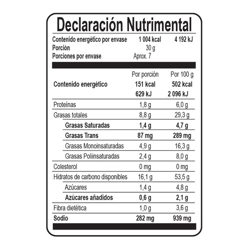 00757528022310 (Declaración nutrimental)
