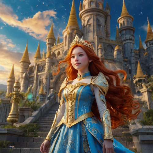 Leonardo Kino XL A magical realistic princess with long red ha 2.jpg