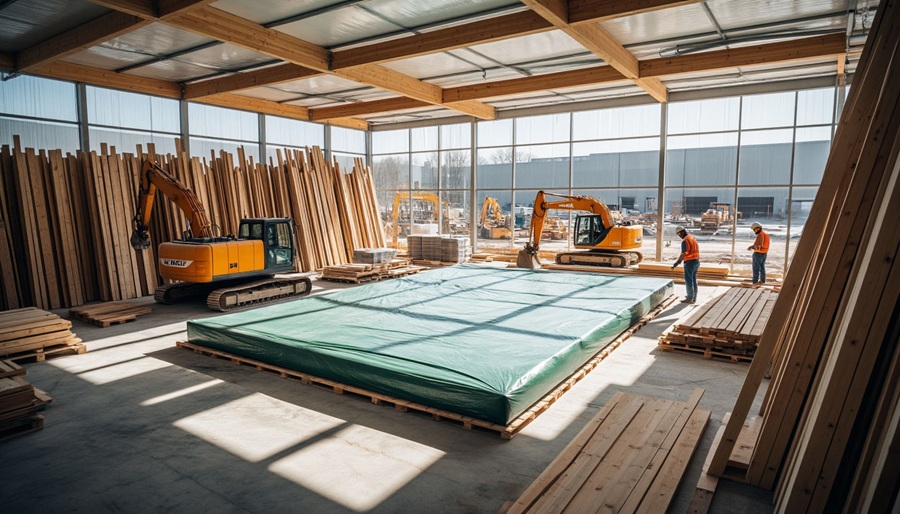 использование тарпикса на стройплощадке