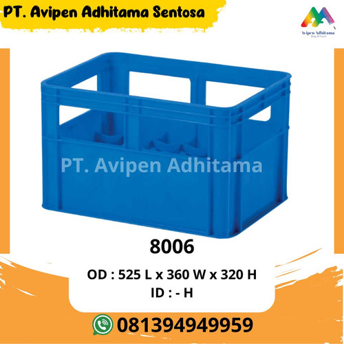 Krat Botol Plastik Rabbit Type 8006 Peti Botol Minuman Kuat & Besar.jpg